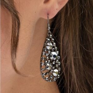 Park lane game on black hematite teardrop earrings